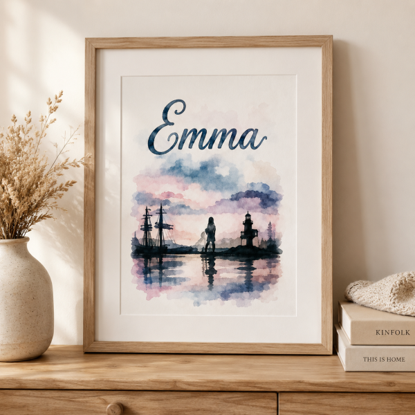 Matching Name Wall Print - 8×10